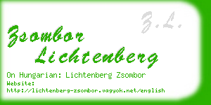 zsombor lichtenberg business card